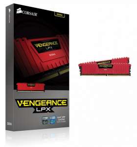 Corsair DDR4 Vengeance LPX 16GB/2400(2*8GB) CL14-16-16-31 RED 1,20V                                                                                   XMP 2.0