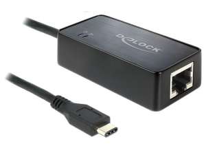 Delock Karta sieciowa USB TYPE-C 3.1 1X RJ45 1GB na kablu