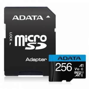 Adata Karta pamięci microSD Premier 256GB UHS1/CL10/A1+adapter