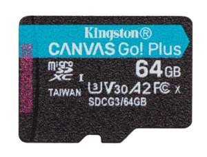 Kingston Karta microSD  64GB Canvas Go Plus 170/70MB/s
