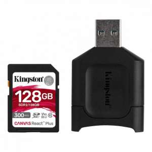 Kingston Karta pamięci SD 128GB React Plus 300/260MB/s czytnik MLP