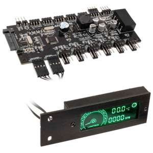Lamptron PWM TC20 Sync Edition i Kontroler wentylatora RGB - PCI czarny