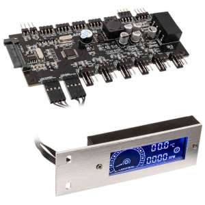 Lamptron LED TC20 Sync Edition PCI Wentylator i kontroler RGB - srebrny
