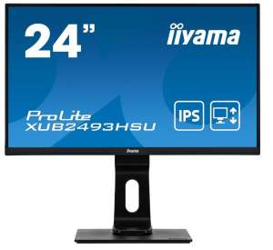 IIYAMA Monitor 23.8 cale XUB2493HSU-B1 IPS,VGA,HDMI,DP,USB,PIVOT,GŁOŚNIKI