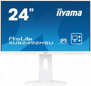 IIYAMA Monitor 24 XUB2492HSU-W1 IPS,HDMI,DP,USB,BIALY,PIVOT.