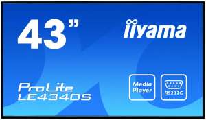 IIYAMA 43'' LE4340S-B1 AMVA DVI/HDMI/USB Player/2x10W
