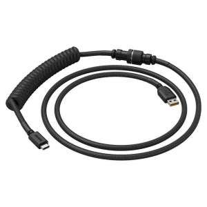 Glorious PC Gaming Race Coiled Cable Phantom Black USB-C na USB-A Kabel Spiralny - 1,37m czarny