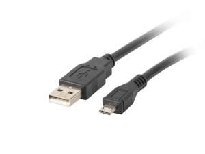 LANBERG Kabel USB 2.0 Lanberg micro AM-MBM5P 0,5m czarny