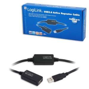LogiLink Kabel USB LogiLink UA0143 USB 2.0, aktywny wzmacniacz, 10m