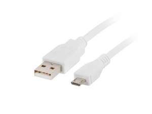 LANBERG Kabel USB 2.0 micro AM-MBM5P 0.5M biały