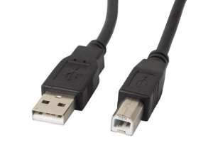 Kabel USB 2.0 Lanberg AM-BM Ferryt 0,5m czarny