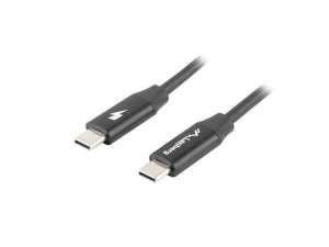 Kabel USB 2.0 Lanberg Type-C M/M 1m czarny premium QC 4.0 PD
