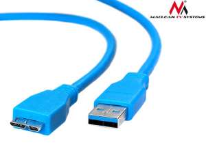 Kabel USB 3.0 Maclean MCTV-737 USB 3.0 A (M) - Micro USB 3.0 B (M) niebieski, 3m