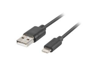 Kabel Lanberg Lightning(M) - USB-A(M) 3m czarny