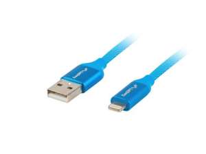 Kabel Lanberg Premium Lightning(M) - USB-A(M) 1,8m niebieski