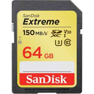 Karta pamięci SDXC SanDisk EXTREME 64GB 150/60 MB/s V30 UHS-I U3