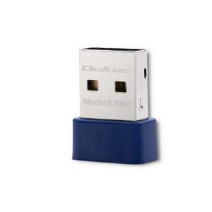 Karta sieciowa Mini Wi-Fi USB Qoltec Bezprzewodowy BT 4.0 | Standard N