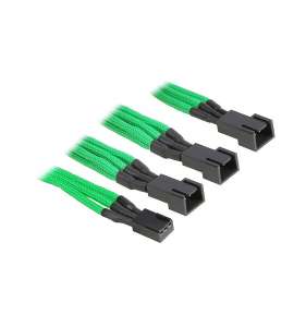 BitFenix ​​3-Pin do 3x 3-Pin Adapter 60cm - rękaw zielony / czarny