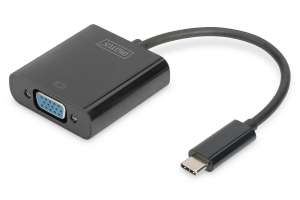 Digitus Kabel adapter Digitus VGA 1080p FHD na USB 3.1, czarny, 0,15m