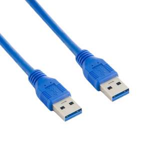 4world Kabel USB 3.0 AM-AM 5,0m niebieski