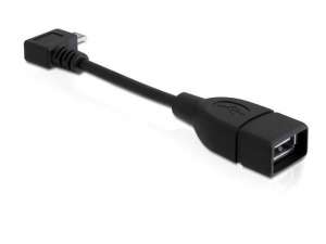 Delock Kabel Delock USB Micro kątowy 90”->USB AM(F) OTG 0,11m