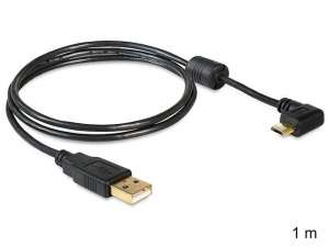 Delock Kabel USB Delock micro AM-BM USB 2.0 1m kątowy 90"