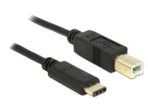 Delock Kabel USB Delock USB type-C(M) -> USB-B(M) 2m czarny