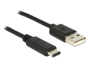 Delock Kabel Delock USB-C - USB-A 2.0 0,5m czarny