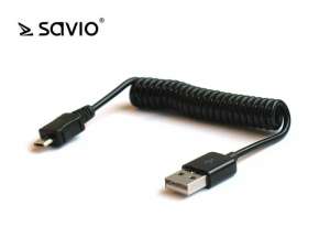 Elmak SAVIO CL-11 Kabel USB AM - micro USB Spirala BM