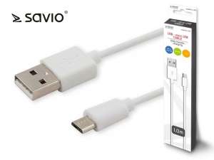 Elmak Kabel USB - micro USB 2.1A, 1m SAVIO CL-123