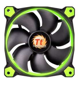 Thermaltake Wentylator Riing 14 LED Green (140mm, LNC, 1400 RPM) Retail/Box