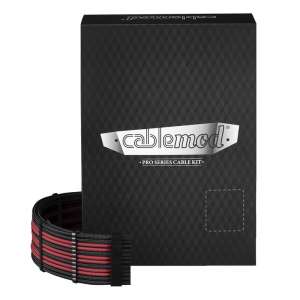 CableMod  PRO ModMesh C-Series AXi HXi oraz RM Cable Kit - czarno/wiśniowy