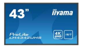 IIYAMA Monitor wielkoformatowy 42.5 cala LH4342UHS-B3 4K,18/7,SDM,IPS,LAN,PION,500cd/m2,OS8.0