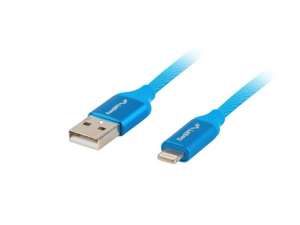LANBERG Kabel Premium Lightning - USB-A M/M 1.8m niebieski