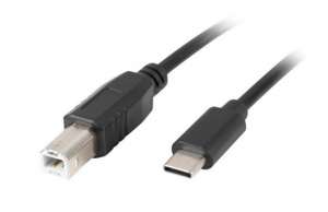 LANBERG Kabel USB-C(M)-USB-B(M) 3.0m czarny