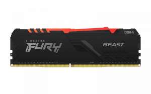 Kingston Pamięć DDR4 FURY Beast RGB 16GB(1*16GB)/2666 CL16 1Gx8
