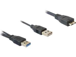 Delock Kabel USB 3.0 AM x2 BM Micro USB 20cm