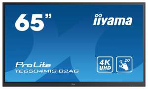 IIYAMA Monitor 65 cali TE6504MIS-B2AG PureTouch-IR,IPS,24/7,4K,USB-C,7H,S.PC 