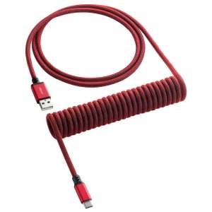 CableMod Classic Coiled Keyboard Cable USB-C na USB Typ A Republic Red - 150cm