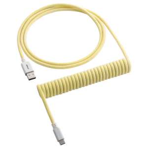 CableMod Classic Coiled Keyboard Cable USB-C na USB Typ A Lemon Ice - 150cm