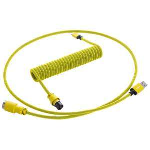 CableMod Pro Coiled Keyboard Cable USB-C na USB Typ A Dominator Yellow - 150cm