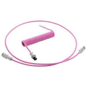 CableMod Pro Coiled Keyboard Cable USB-C na USB Typ A Strawberry Cream - 150cm