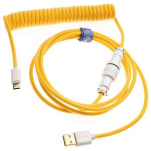 Ducky Premicord Yellow Ducky Spiralkabel USB Typ C do Typ A - 1.8m