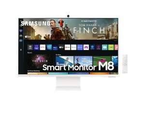 Samsung Monitor 32 cale LS32BM801UUXEN VA 3840x2160 UHD 16:9 1xMicro HDMI/1xUSB-C+1xUSB-C (65W) 4 ms (GTG) HAS Webcam głośniki płaski biały SMART