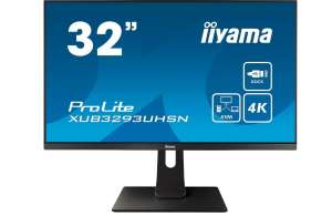IIYAMA Monitor 32 cale XUB3293UHSN-B1,IPS,4K,USB-C DOCK,KVM,SLIM,2X3W,RJ45 