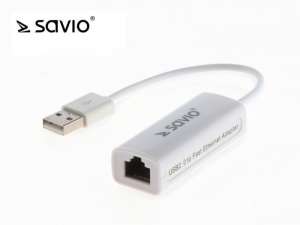 Adapter USB LAN 2.0 - Fast Ethernet (RJ45) SAVIO CL-24, blister