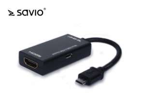 Aktywny adapter MHL micro USB 5 pin - HDMI AF SAVIO CL-32