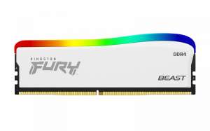 Kingston Pamięć DDR4 Fury Beast RGB 8GB(1* 8GB)/3200 CL16 biała