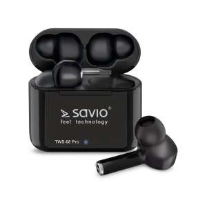 Savio Słuchawki Bluetooth z mikrofonem, TWS-08 PRO