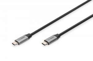 Digitus Kabel połączeniowy USB 3.0 60W/5Gbps Typ USB C/USB C M/M 0,5m Czarny 
